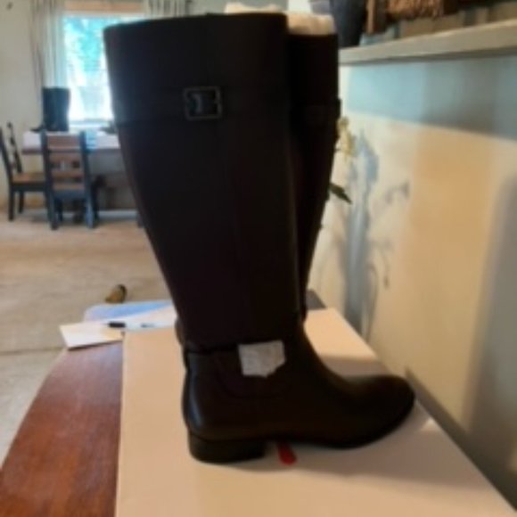 Isaac Mizrahl Leather Boots Dark Brown Abby 6.5M - Picture 2 of 4